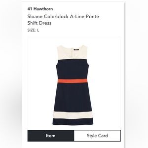 Stitch Fix Hawthorne 41 Sloane Colorblock A-Line Ponte Shift dress size large.